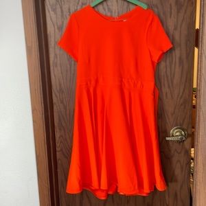 ASOS Maternity orange skater dress tie back sz 8